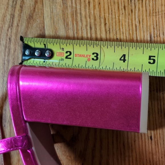 Torrid Strappy Platform Heeled Sandals Metallic Pink Size 10 WW - Picture 9 of 12